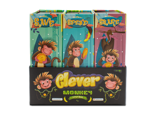 Clever monkey piggy banks